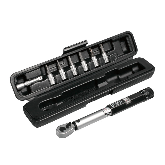 PRO Torque Wrench Adjustable 3-15Nm with Sockets and Extension