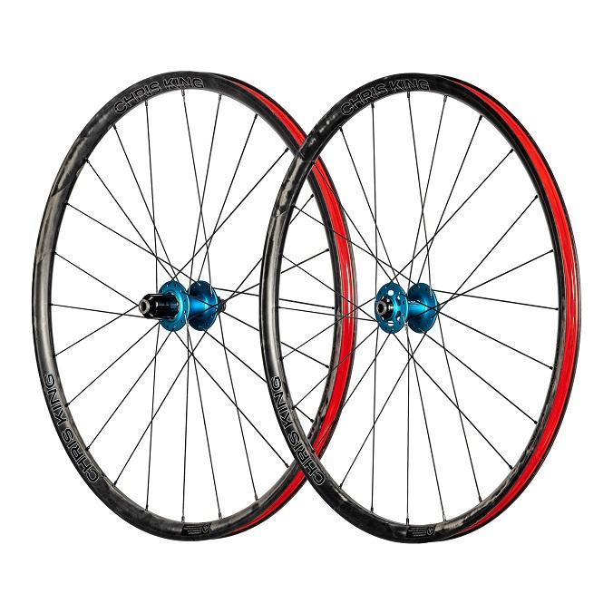 Chris King GRD23 700c Wheelset, R45D Hubs Front 24H (12x100mm) and Rear 24H (12x142mm), XDR Driver, Black